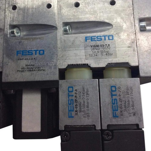 Festo Pneumatic Solenoid Valve Assembly with MTH-5/2-7.0-L-S-VI + More - Picture 7 of 9
