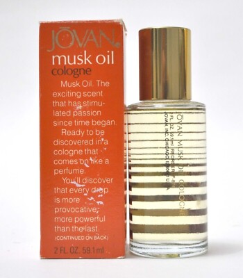 Vintage 80's Jovan Musk Oil Cologne For Women 2oz/59.1ml Cologne Splash D.Bx