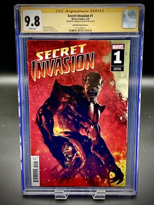 SECRET INVASION 1 CGC 9.8 SS SIGNED BY GABRIELE DELL OTTO SHARP!