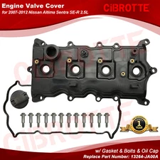 Valve Cover w/ Gasket & Bolts & Cap for 2007-2012 Nissan Altima Sentra SE-R 2.5L