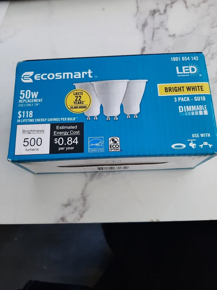 Ecosmart Led 50w Light bulbs- 3 pack GU10 - Image 4 of 4