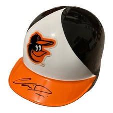 CHRIS DAVIS SIGNED AUTOGRAPH BALTIMORE ORIOLES BASEBALL MINI HELMET RANGERS
