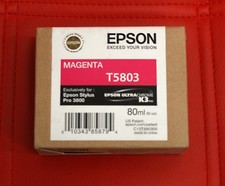 2017 - EPSON T5803 MAGENTA ULTRACROME INK CARTRIDGES FOR EPSON 3800 PRINTER