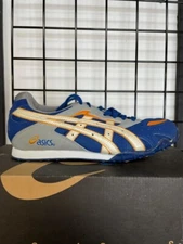 Asics Blue, White, Tangerine. Double Cross Track Shoes GN012  Size 8
