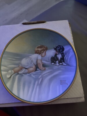 Vintage Bessie Pease Gutmann'' WHO'S SLEEPY'' Collectible Plate,