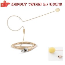 For Sennheiser Single Earhook Microphone Mic 3.5mm Headset Screw Lock Connector