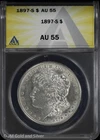 1897-S $1 Morgan Silver Dollar ANACS AU 55