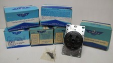 Lot of 6 Eagle No.32 Industrial Range Outlets/ Receptacle 50A-125/250V NOS Brown