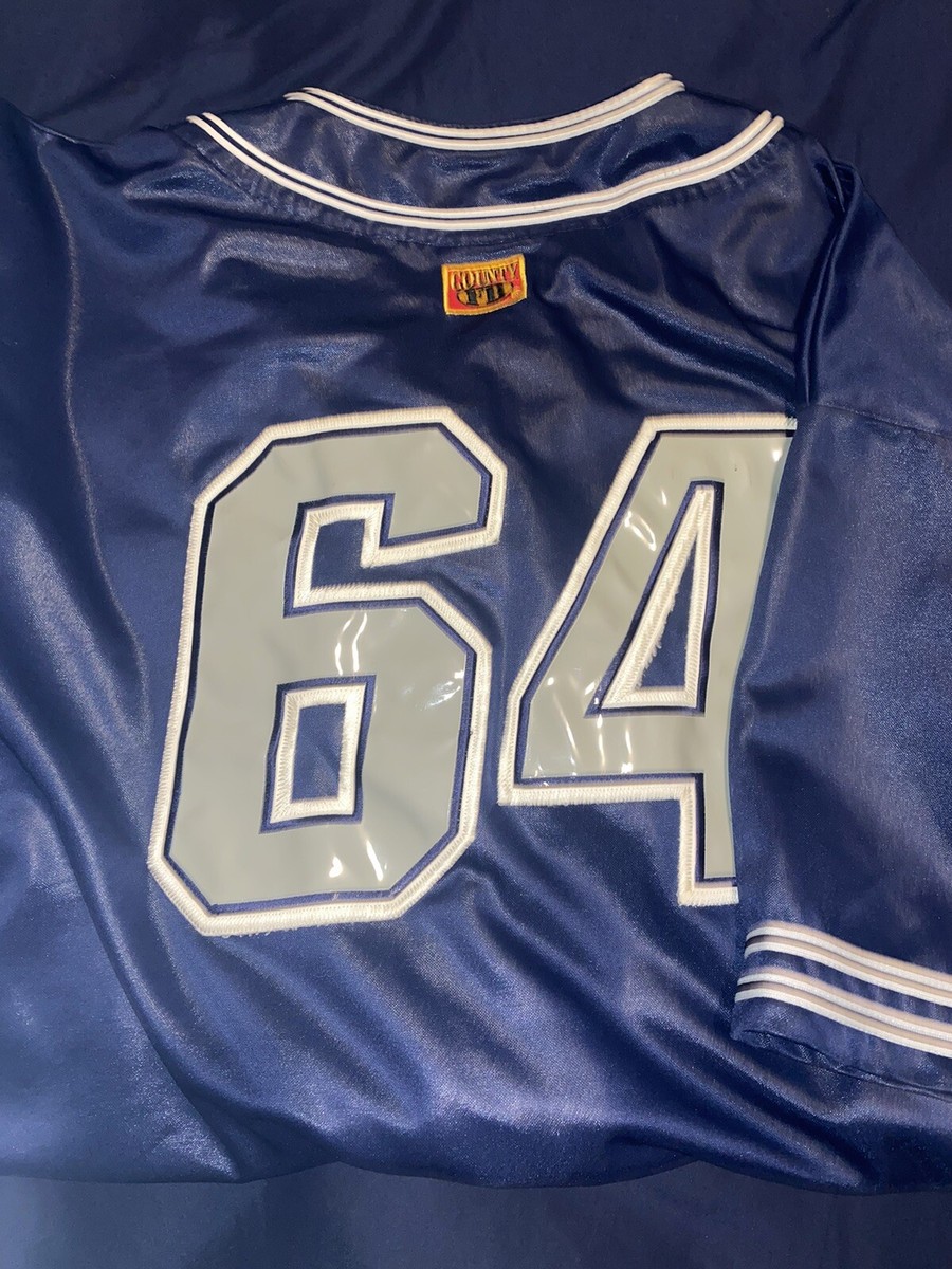 Vintage FB County Baseball Jersey 64 2XL navy Blue | eBay