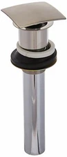 Delta 72174-SS Metal Square Top Push Pop-Up Drain without Overflow, Stainless