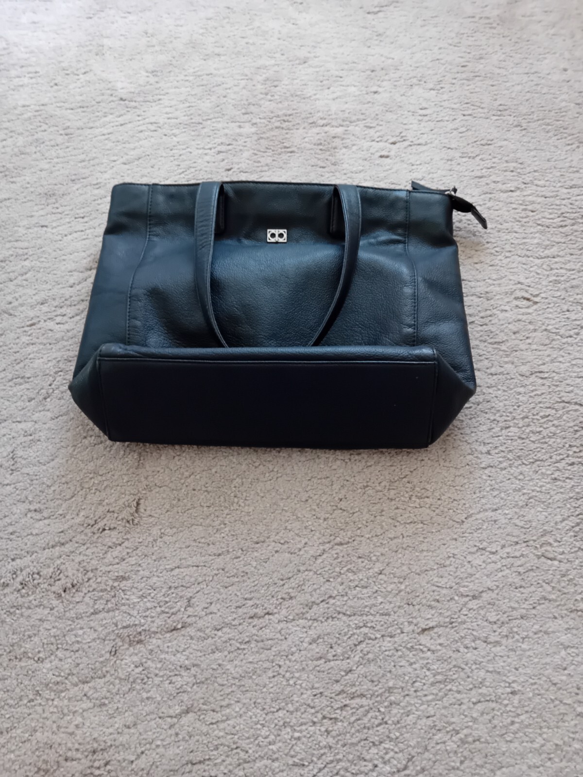Debenhams Black Leather Large Tote Grab Bag eBay