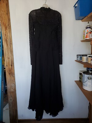 Lillie Rubin Evening Gown Black Beaded | eBay