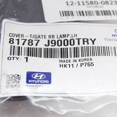 HYUNDAI KONA MK1 Rear Lid Left Tail Lamp Cover 81787J9000TRY NEW