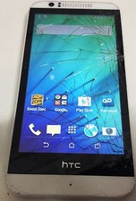 HTC Desire 510 4G LTE White Boost Mobile Android Smartphone Crack in Glass