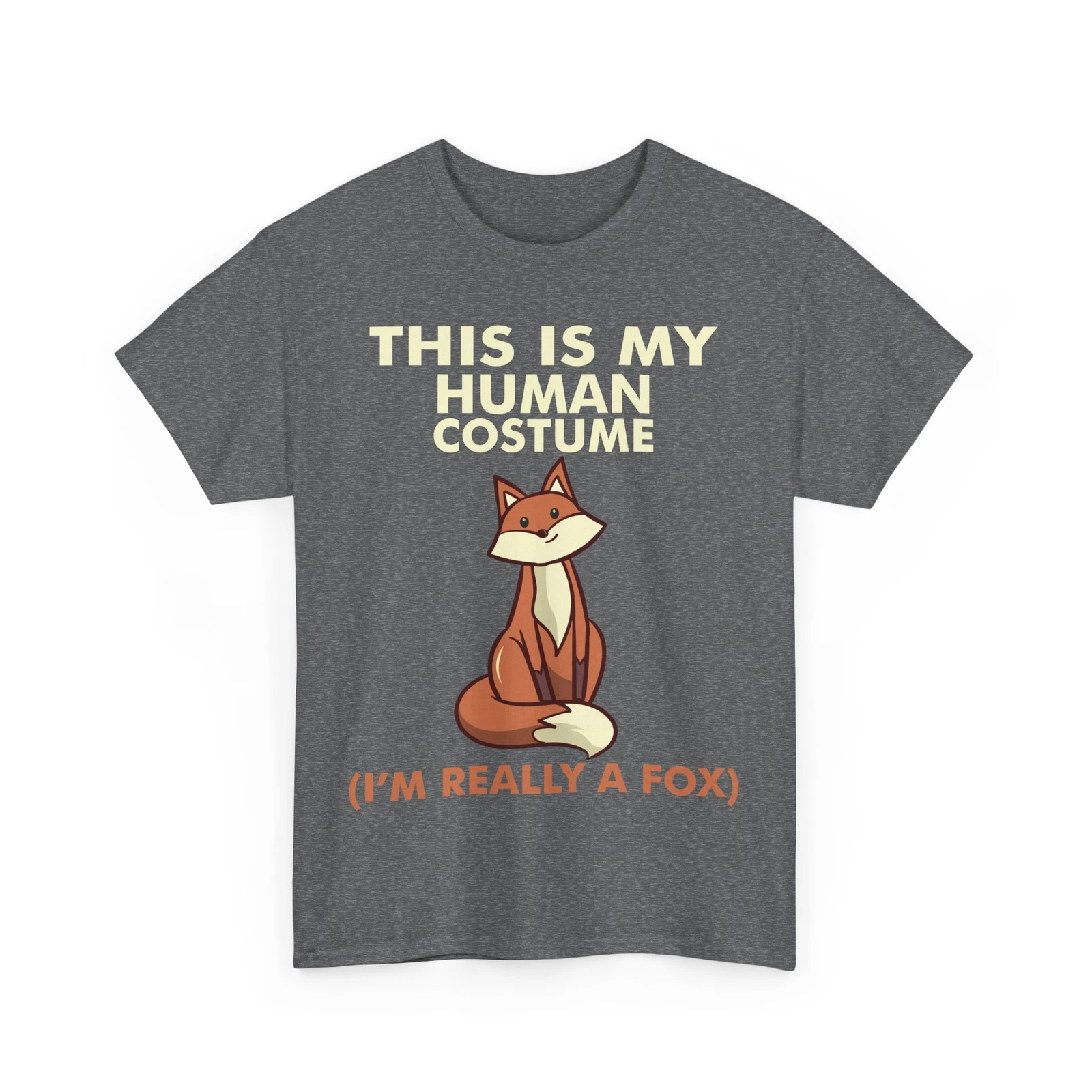 Fox This Is My Human Costume I'm Really A Fox Animals Lovers T-Shirt