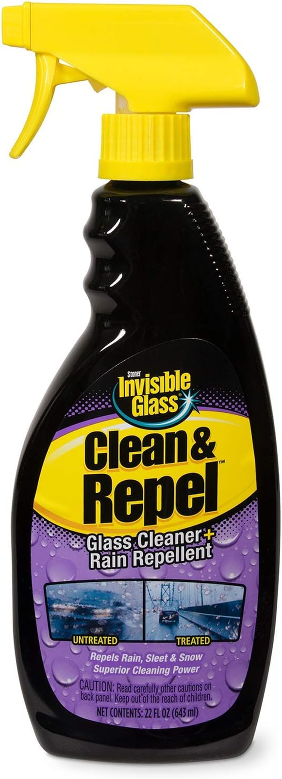 Invisible Glass 92184 Premium Glass Cleaner with Rain Repellent for Exterior Aut