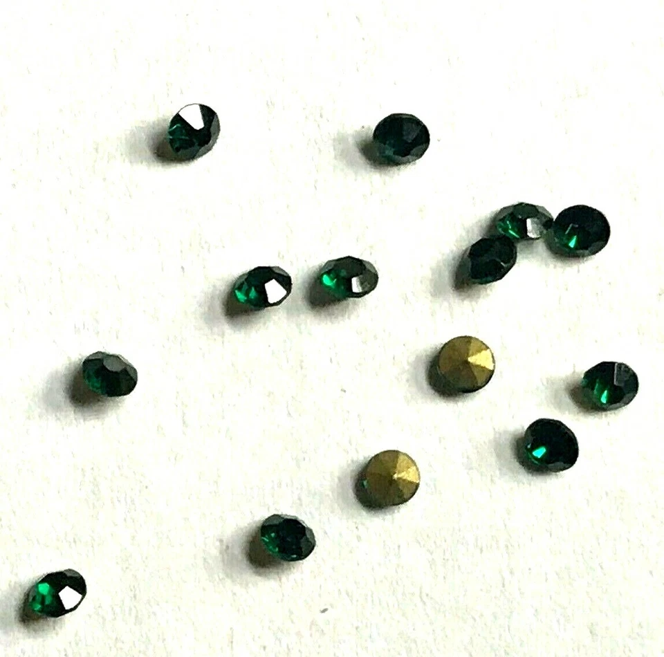 14 pcs Emerald Green Lionel Classification Lamp Jewel Rhinestone Marker Lantern - Image 2 of 4