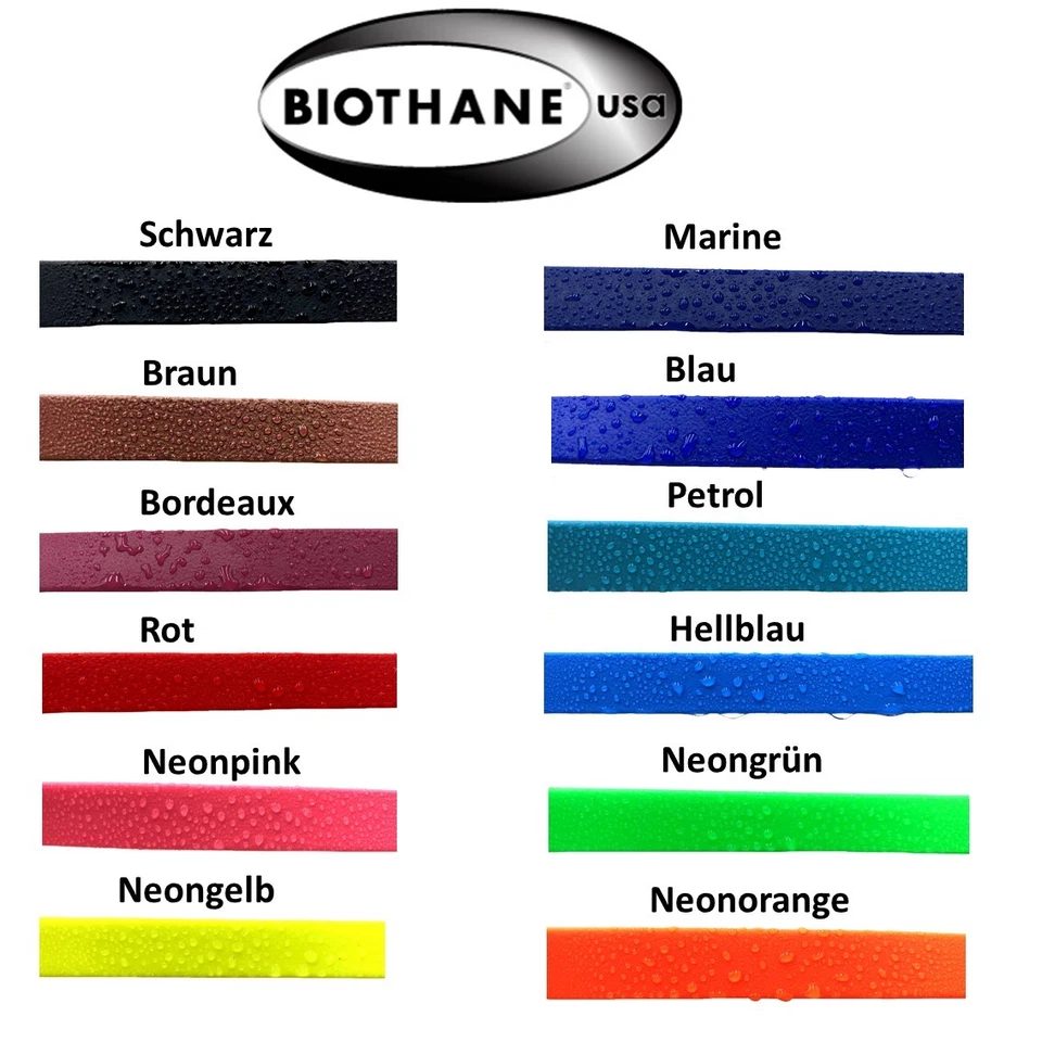 Hundeleine Biothane kleine Hunde / große Hunde verstellbar SILBERNER Haken - Bild 2 von 4