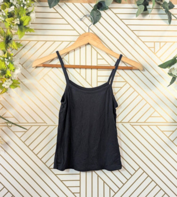 SET ACTIVE SLEEP Women's Lounge Black Tank Stretch Modal Blend Size Small