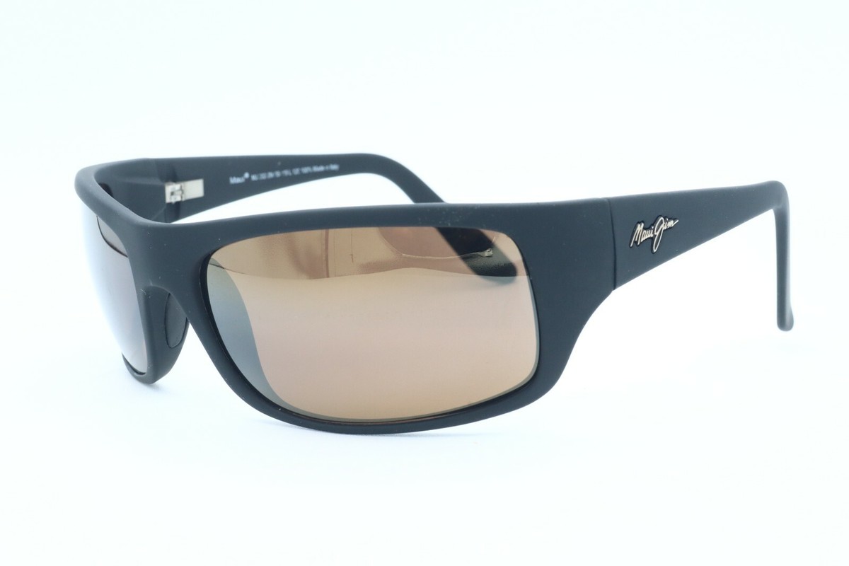 Maui Jim Peahi MJ 202-2M Rubber Black Sunglasses Polarized 