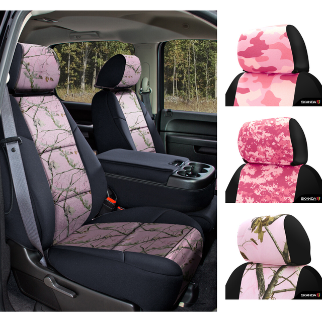 Seat Covers Pink Camo For Jeep Wrangler JK Coverking Custom Fit eBay