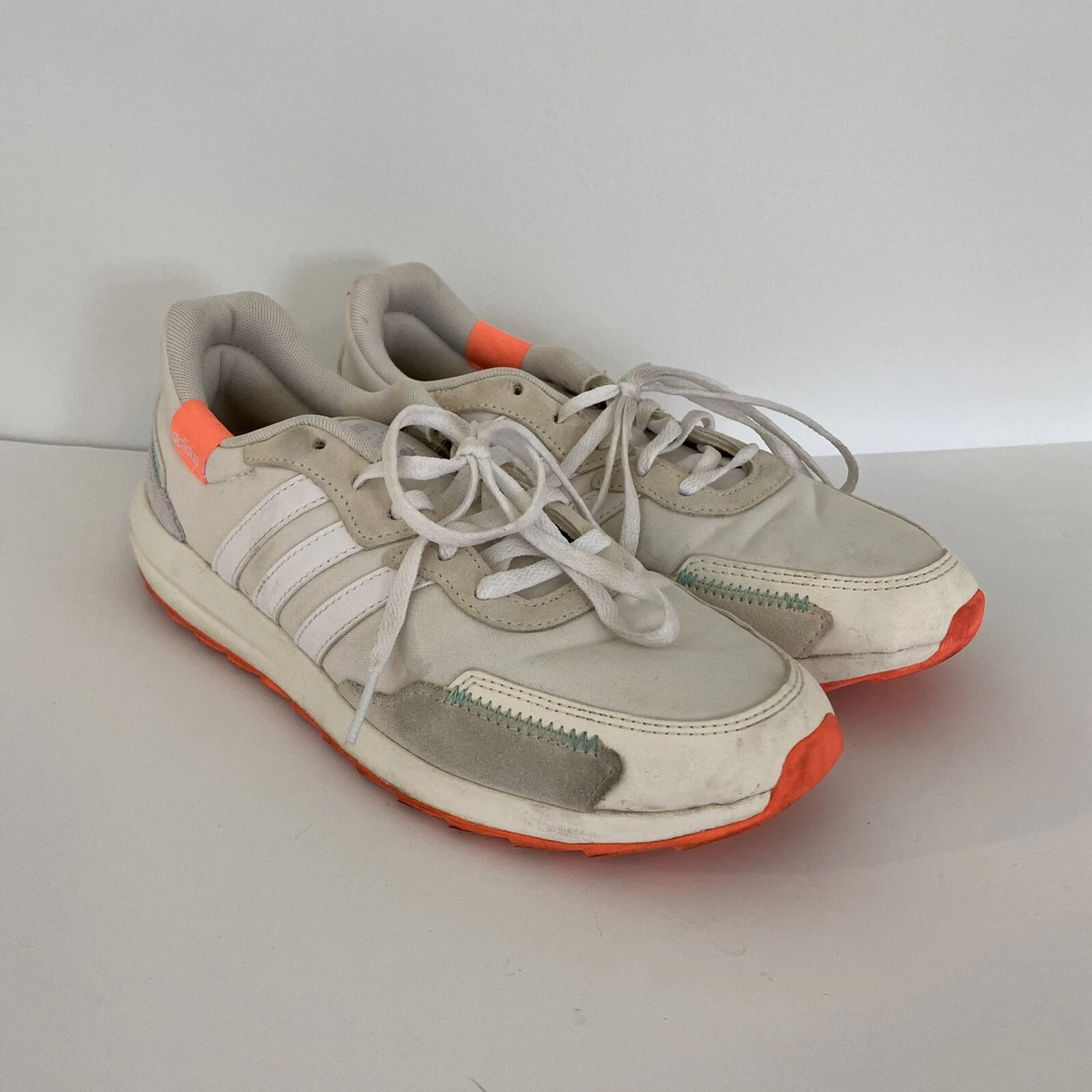 Adidas Retrorun Womens Size 8.5 Sneakers White Coral EH1858 eBay