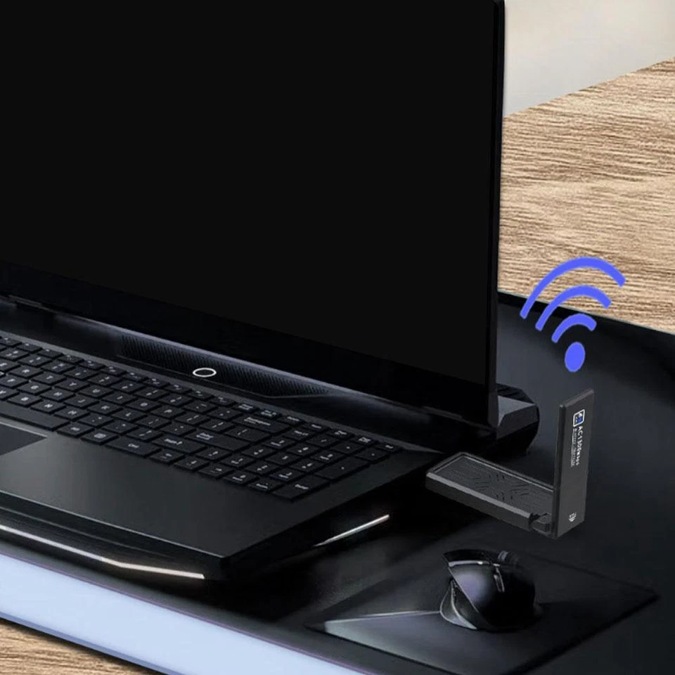 1300 Mbps Wireless USB WiFi Network Adapter LAN Card w/Antenna 802.11N For PC AA - Image 3 of 4