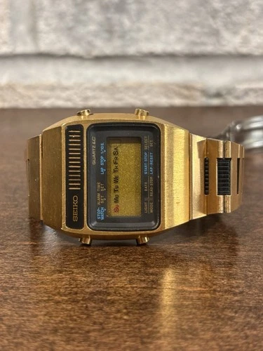 Seiko A159-5009-G Quartz Vintage Rare Wrist Watch Japan Alarm Chronograph Retro