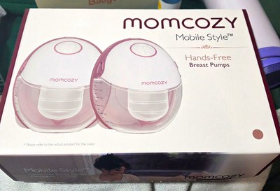 Momcozy BP311 Hands-Free Wearable Double Electric Breast Pump 21mm Pink/White