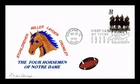 DR JIM STAMPS US COVER FOUR HORSEMEN OF NOTRE DAME 1920S CELEBRATE CNTURY FDC