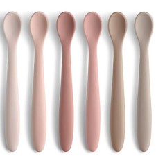 Silicone Baby Feeding Spoons, Training Spoon Self-feeding, First Stage Infant...