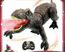 NEW Remote Control Dinosaur Tyrannosaurus Rex   Wagging Tail Roars Spray Mist