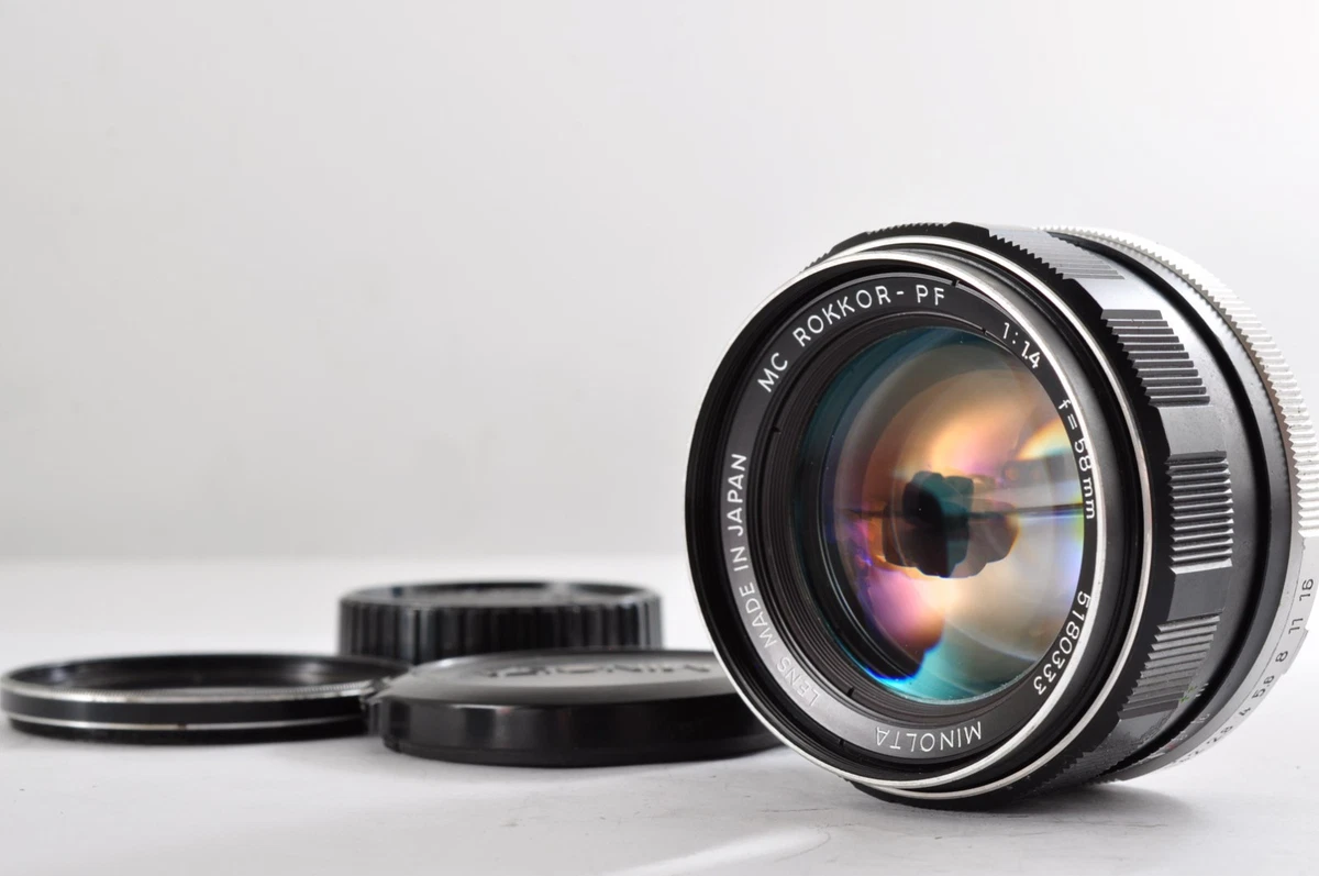 Minolta Rokkor PF 58mm Focal f/1.4 Camera Lenses for sale | eBay