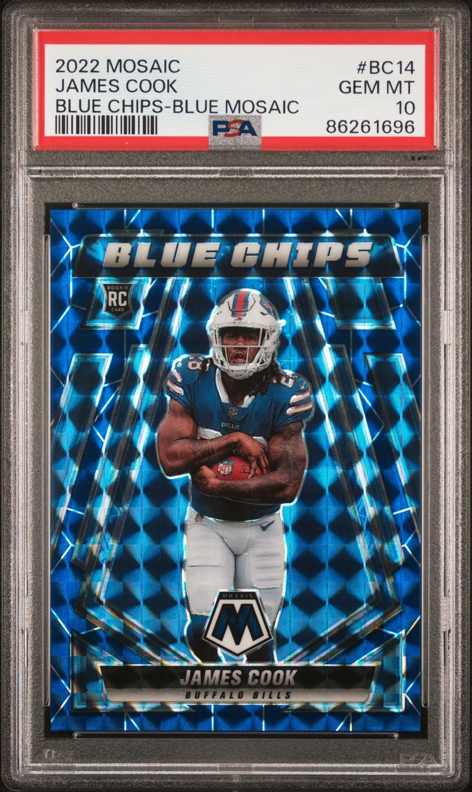James Cook Panini Mosaic Blue Chips #BC14 Blue Mosaic
