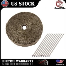 Roll Titanium Pipe Header Manifold Exhaust Heat Wrap Tape 10 Ties 1 X 50 Ft New