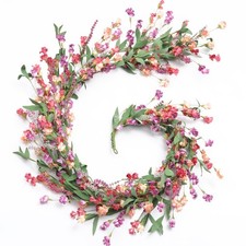 Flower Garland 6Ft Spring/Summer Garland Floral Garlands for Mantle All Year ...