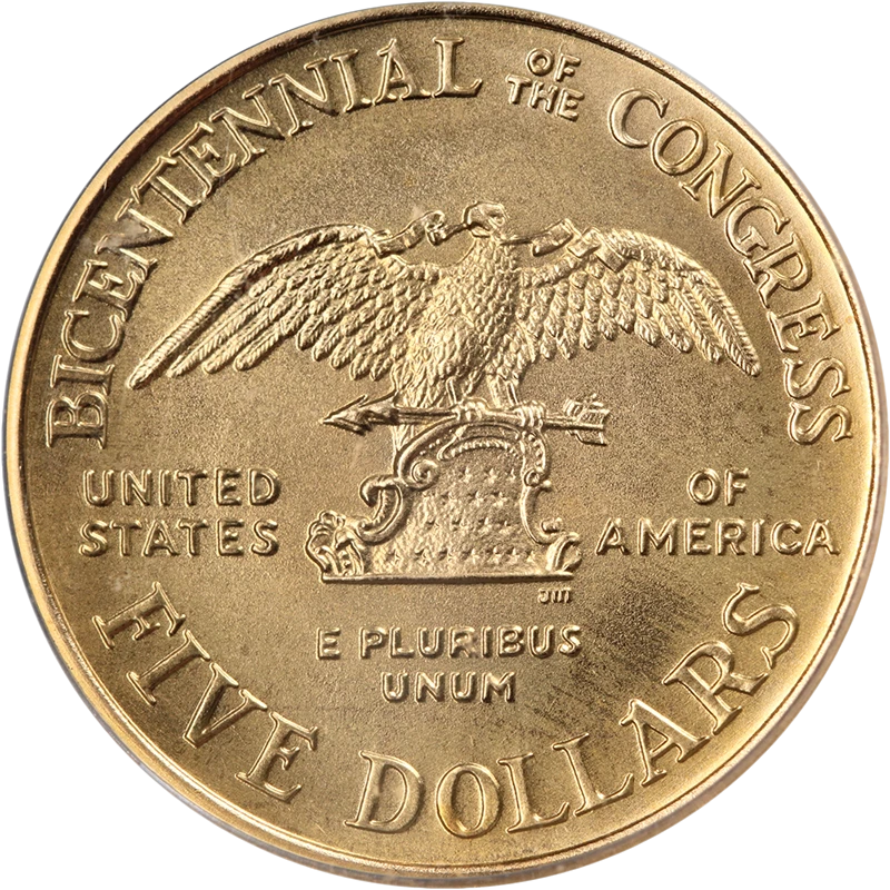 1987-W Constitution Commemorative Gold $5 ICG PR70 DCAM - Image 2 of 4