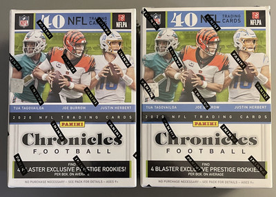 2x 2020 Panini Chronicles Football Blaster Box 40 Cards FACTORY SEALED Burrows