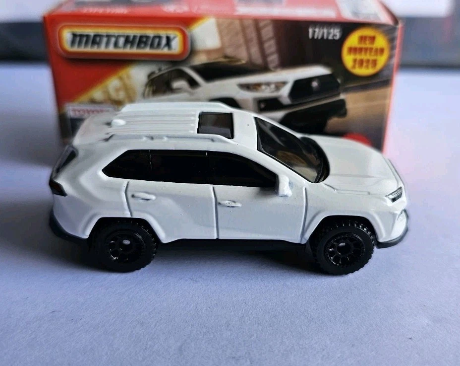 MATCHBOX 2025 POWER GRABS - TOYOTA RAV4 TRD [WHITE] NEAR MINT VHTF SEALED BOX  - Image 3 of 4