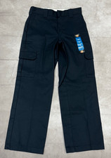 Dickies Mens Cargo Pants Relaxed Fit Straight Leg 30x30 Navy New