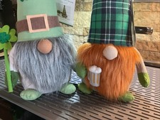 Decor Weighted St Patricks 20" Gnomes St Patty's Day Shamrock Green Ireland Beer