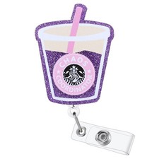 Chaos Coordinator Funny Badge Reel, Cute Iced Coffee