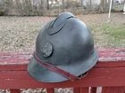 WW2 French Adrian Artillery helmet & liner Army Military Large size Refurbished