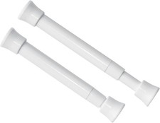 KXLife 2 Pack Smallest Spring Tension Curtain Rod 5.25-7.5 Inch, White-2 Pcs 