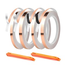 Stained Glass Copper Foil Kit 7/32"  1/4" Black Silver Backed with Hand Foiler