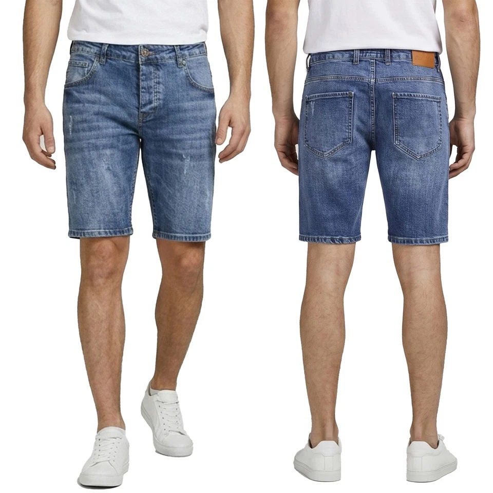 Herren Jeansshorts Rock Creek kurze Hose Shorts Stretch Blau Sommer RC-2449 NEU - Bild 1 von 1
