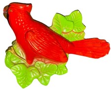 Miller Studio Chalkware Cardinal Bird and Leaves Wall Art Vtg 1972
