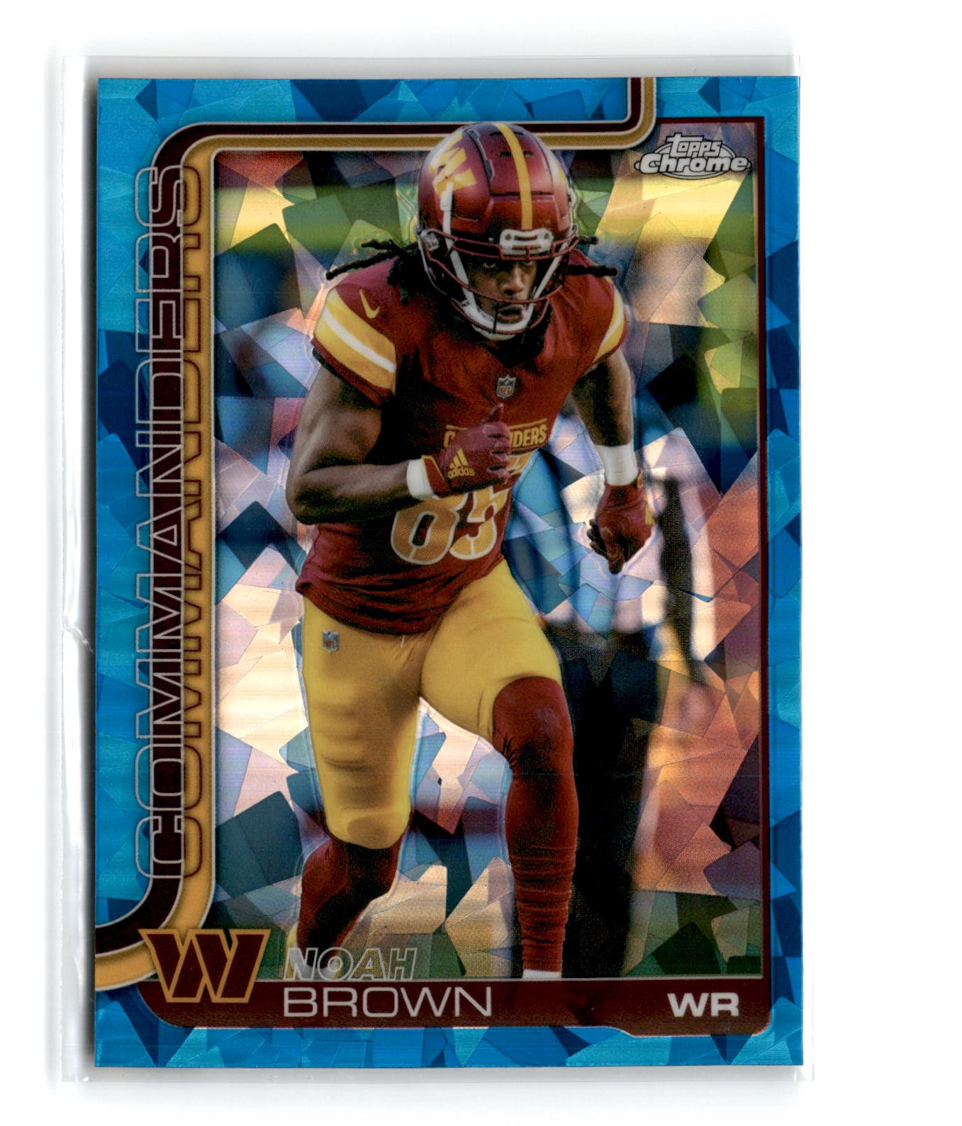 Noah Brown 2025 Topps Chrome Sapphire Edition #293 Washington Commanders