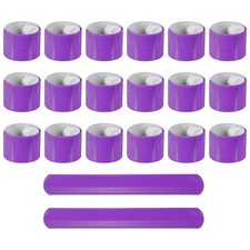 20Pcs Reflective Arm Bands, 8.7"High Visibility Bands, Purple  Arc 