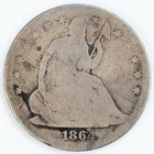 1864-S Liberty Seated Half Dollar Silver 50c 658,000 were Minted